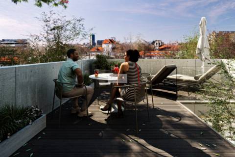 Apartamento T1+1 com terraço no centro de Matosinhos