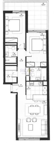 Apartamento T2 em Matosinhos sul com terraço