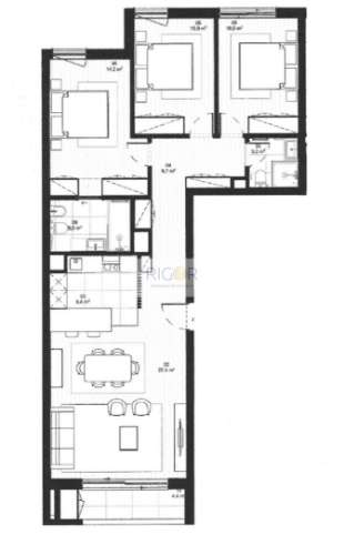 Apartamento T3 Matosinhos sul/Metro com varanda