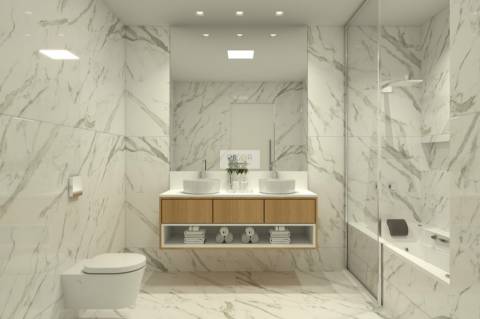 Moradia T3 de 3 frentes e jardim em construção em Águas Santas