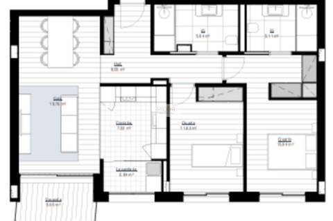 Apartamento T2 novo com vista mar em Matosinhos sul