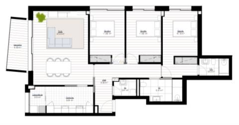 Apartamento T3 com varanda e vista mar em Matosinhos sul