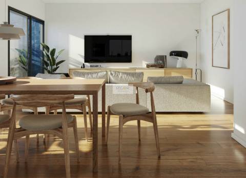 Apartamento T2 com varanda novo à Santa Rita