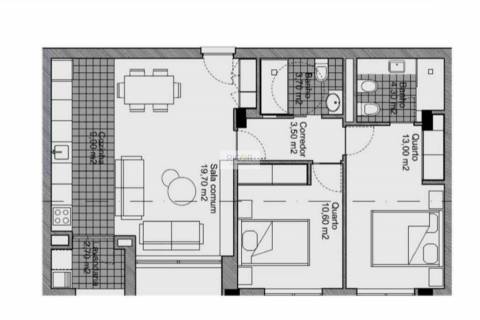 Apartamento T2 com varanda novo à Santa Rita
