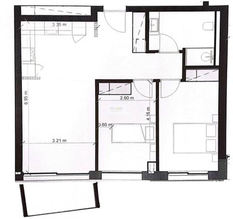 Apartamento T2 novo com vista mar em Matosinhos sul