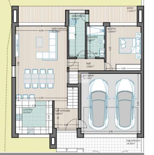 Moradia com 4 quartos e 120m2 de jardim no Castelo da Maia