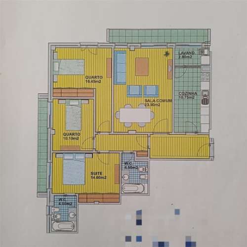 Apartamento T3 com boas áreas em zona residencial na Cidade da Maia