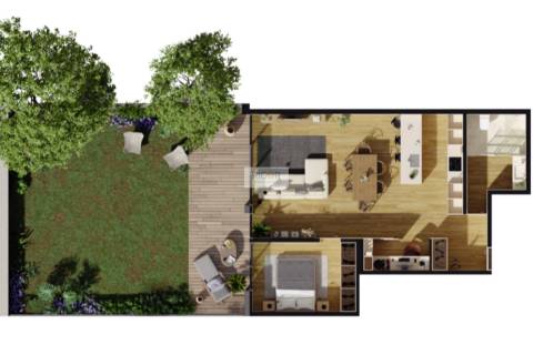 Apartamento T1 com jardim de a 300mts da praia de Matosinhos