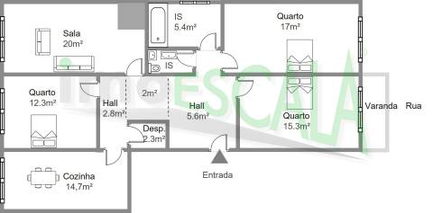 Apartamento T3 no centro do Cartaxo