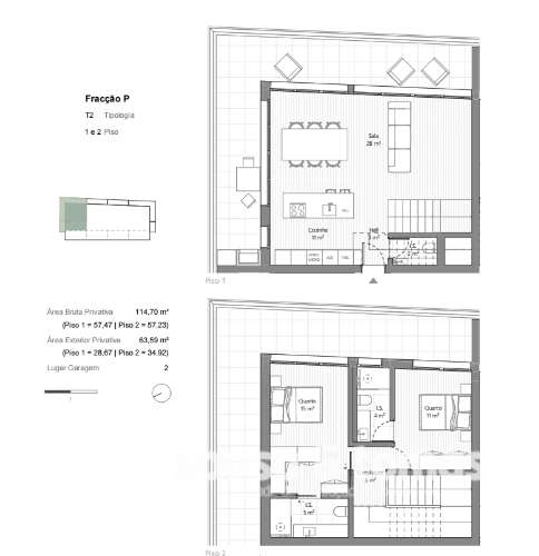 Apartamento T2 DUPLEX Venda em Leiria, Pousos, Barreira e Cortes,Leiria