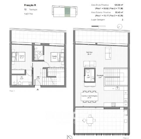 Apartamento T2 DUPLEX Venda em Leiria, Pousos, Barreira e Cortes,Leiria