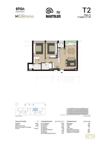 Apartamento T2 Matosinhos Sul