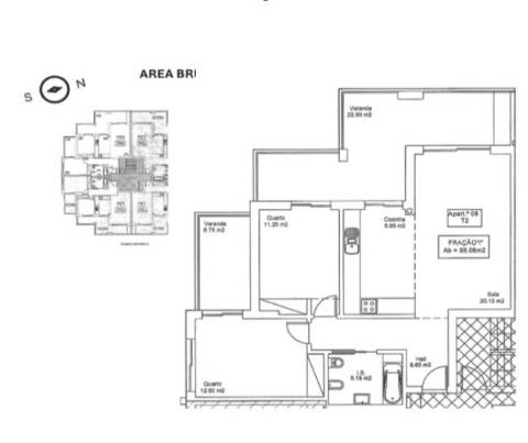 Para venda em Portimão, apartamento T2 com estacionamento