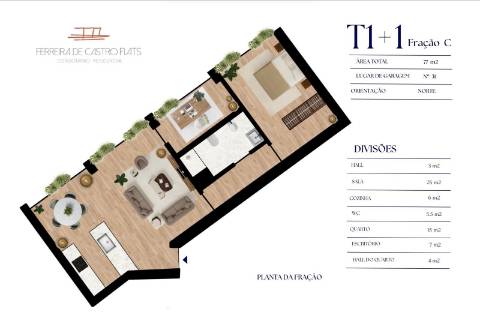 Apartamento T1+1 Venda em Bonfim,Porto