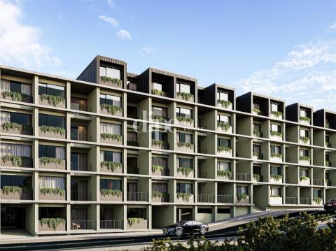 Apartamento T1 novo inserido no condomínio privado em Guimarães