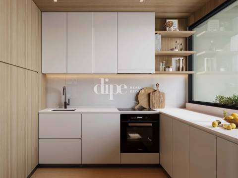 Apartamento T1 novo inserido no condomínio privado em Guimarães