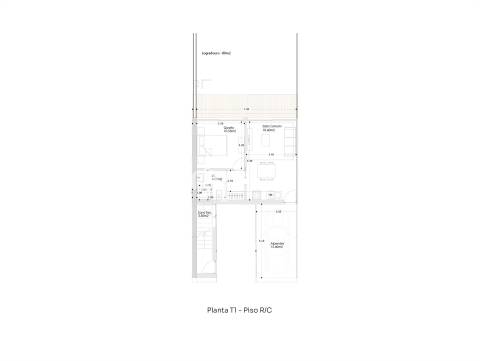 Apartamento T1 em construção com piscina privativa