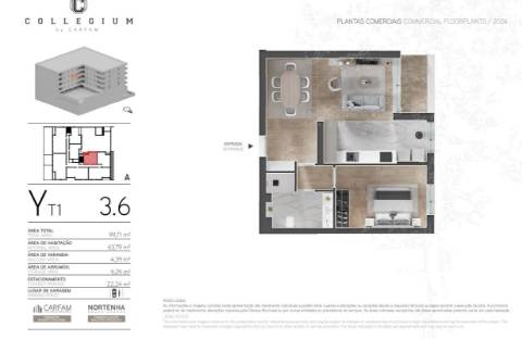 T1 a 900 metros da Praia de Canidelo com varanda, garagem box e arrumos!