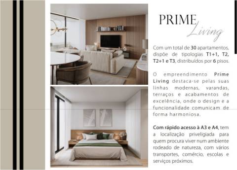 T1+1 novo no Empreendimento PRIME LIVING, Águas Santas, Maia, com Garagem e Varanda!