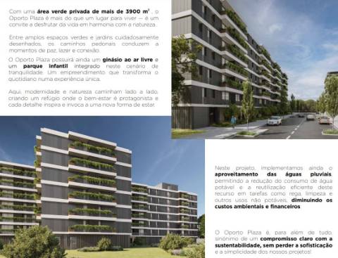 T2 SMART Novo no empreendimento OPORTO PLAZA na zona do Jardim da Arca D´Água no Porto!