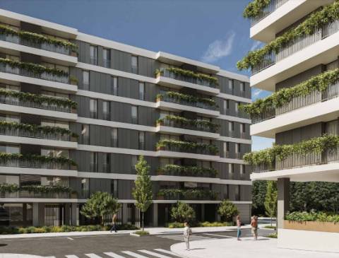 T2 SMART Novo no empreendimento OPORTO PLAZA na zona do Jardim da Arca D´Água no Porto!