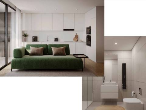 T2 SMART Novo no empreendimento OPORTO PLAZA na zona do Jardim da Arca D´Água no Porto!