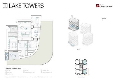 T3 SMART Novo, com Terraço, no Empreendimento Lake Towers, na Arca D´Água, no Porto!