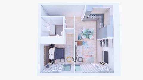 Apartamento T1 novo em Ponte da Barca