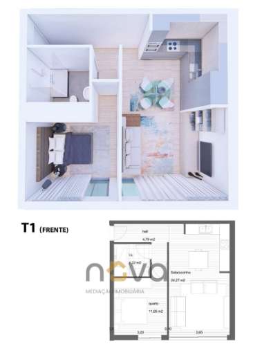 Apartamento T1 novo em Ponte da Barca