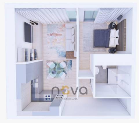 Apartamento T1 novo em Ponte da Barca