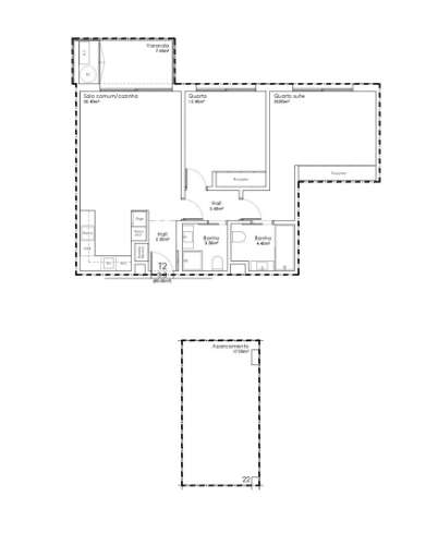 Apartamento T2  em São João da Madeira