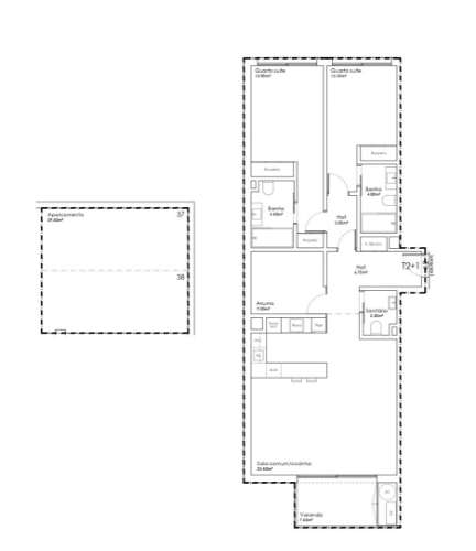 Apartamento T2+1  em São João da Madeira