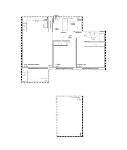 Apartamento T2  em São João da Madeira