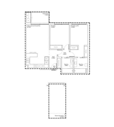 Apartamento T2  em São João da Madeira