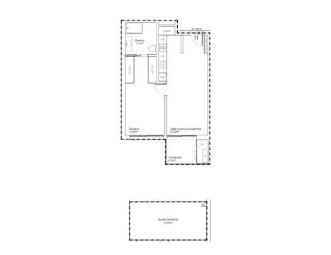 Apartamento T1 NOVO em São João da Madeira