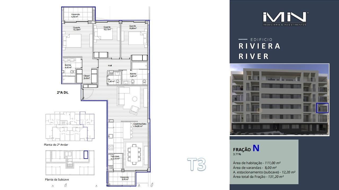 Apartamento T3 -  5 km do Porto