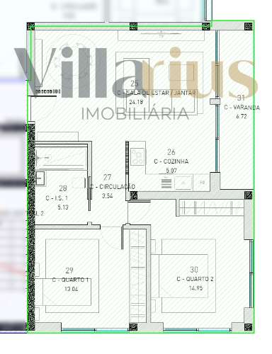 Apartamento T2 na Praia da Consolação