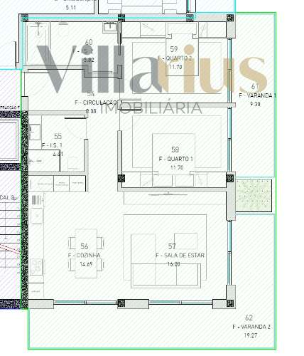 Apartamento T2 na Praia da Consolação