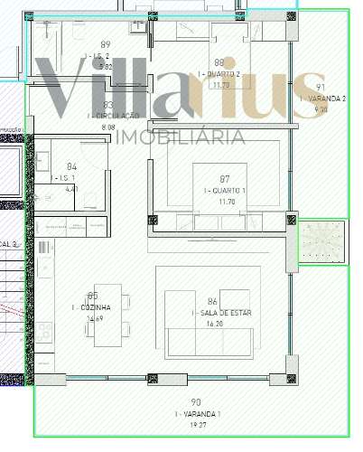 Apartamento T2 na Praia da Consolação