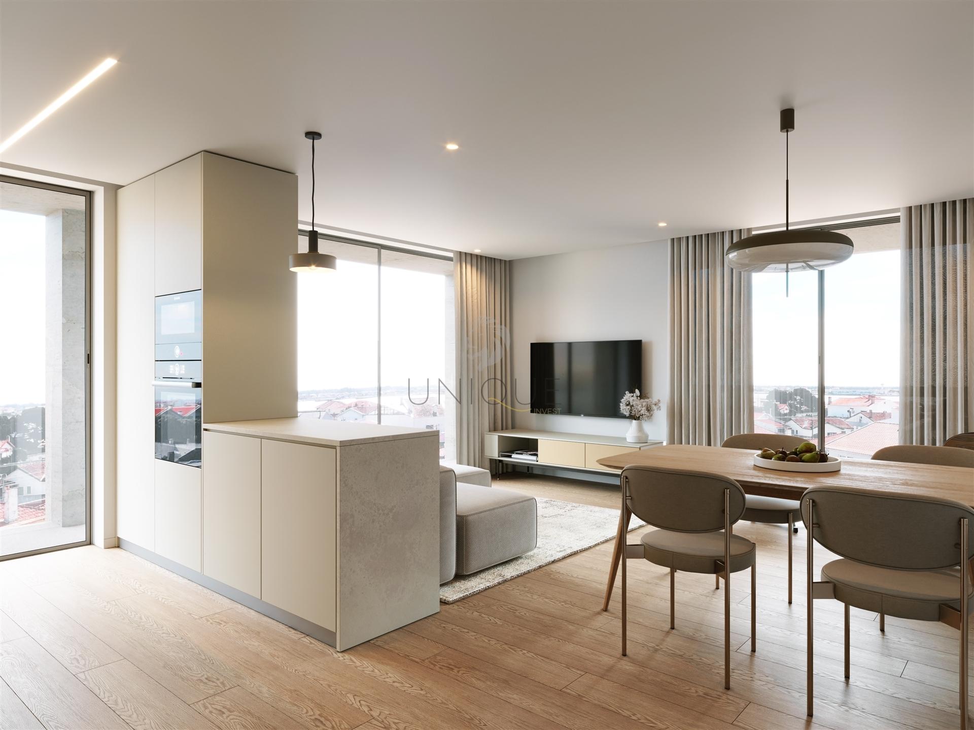 Apartamento T2 novo na Praia da Barra