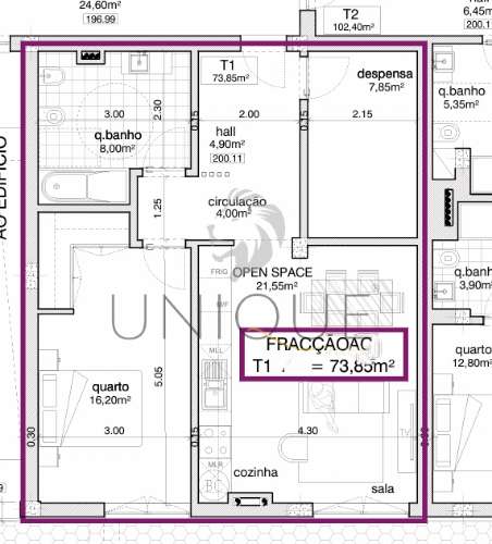 Apartamento T1+1 em Construção em Oliveira de Azeméis