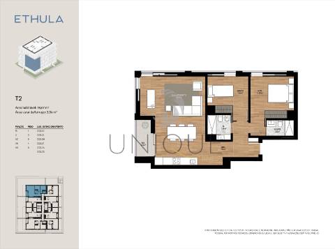T2 Novo com Varanda e Garagem – Ethula, Foz de Prata