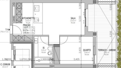 Apartamento T1 com Terraço e Jardim Privativo - Foz de Prata