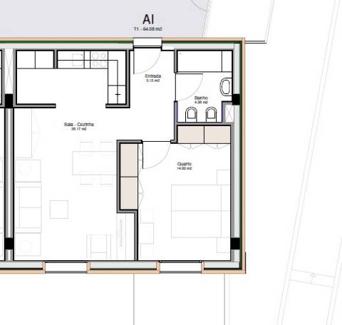 Apartamento T1, com Lugar de Garagem ao Polo Universitário de Guimarães