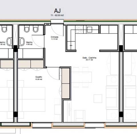 Apartamento T1, com Lugar de Garagem ao Polo Universitário de Guimarães