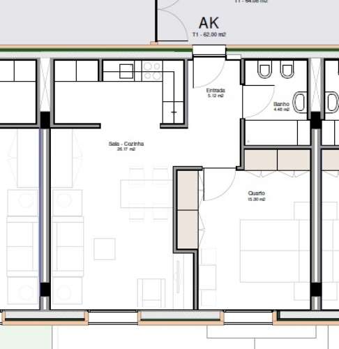 Apartamento T1, com Lugar de Garagem ao Polo Universitário de Guimarães