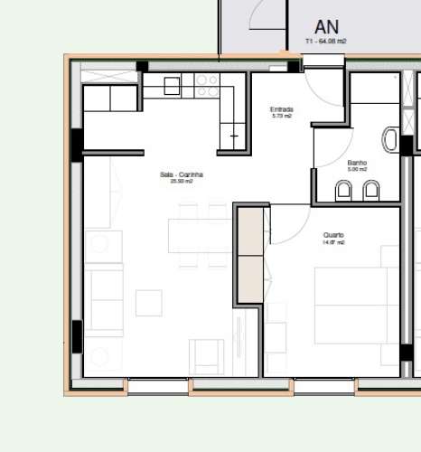 Apartamento T1, com Lugar de Garagem ao Polo Universitário de Guimarães