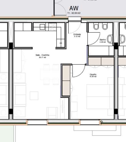 Apartamento T1, com Lugar de Garagem ao Polo Universitário de Guimarães
