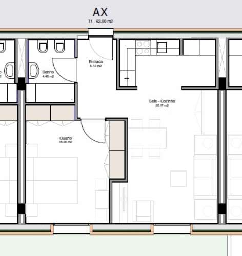 Apartamento T1, com Lugar de Garagem ao Polo Universitário de Guimarães