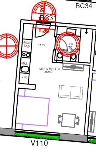 Apartamento T0 em Construção, Brito Capelo, Matosinhos